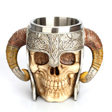 Load image into Gallery viewer, Stainless Steel Viking Ram Mug